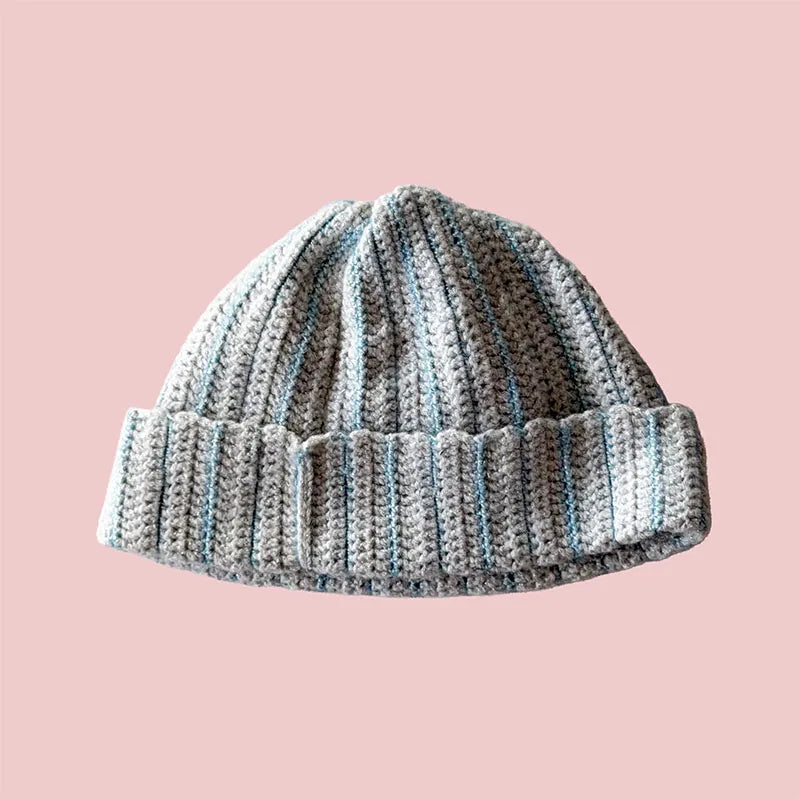 Bonnet en laine rayé