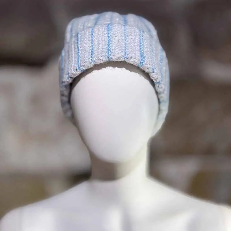 Bonnet en laine rayé